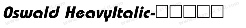 0swald HeavyItalic字体转换